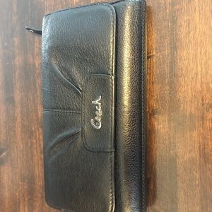 Black leather Coach wallet